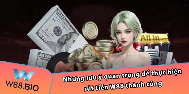 Những lưu ý quan trọng để thực hiện rút tiền W88 thành công